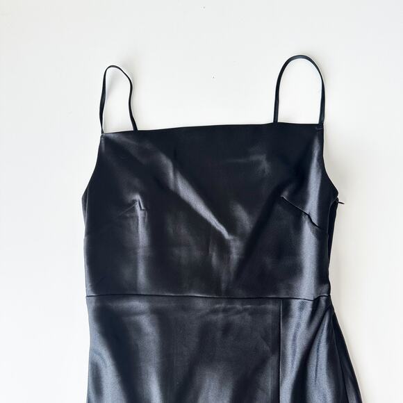 Birdy Grey Black Satin Bridesmaid Dress - Picture 3 of 10